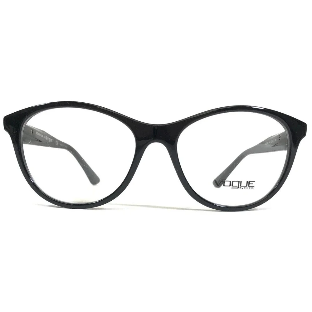 Vogue Eyeglasses Frames VO2988 W44 Black Round Cat Eye Full Rim 53-17-135